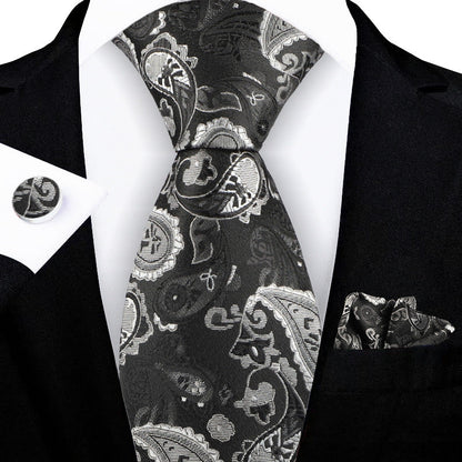 Jacquard-embroidered Cashew Flower Tie