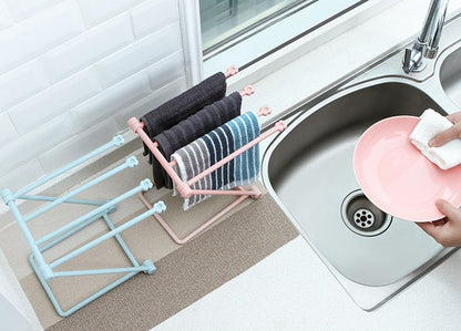 Foldable Dishcloth Shelf Kitchen Organizer