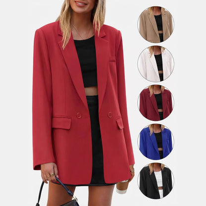 Casual Relaxed-fit Figure-flattering Versatile Commuter Blazer For Women