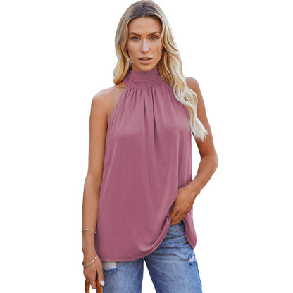 Womens Sleeveless Lace-up Vest