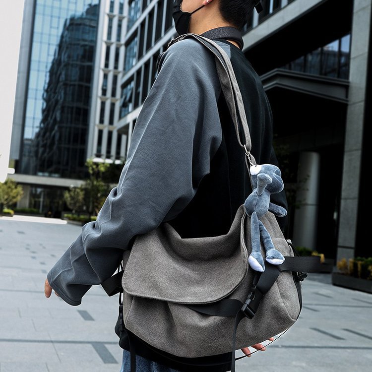 Large-Capacity Minimalist Canvas Crossbody Bag For Men