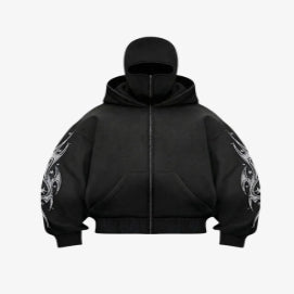 Gradient Design Hooded Cardigan - Unisex Casual Knit Sweater Jacket for Men and Women