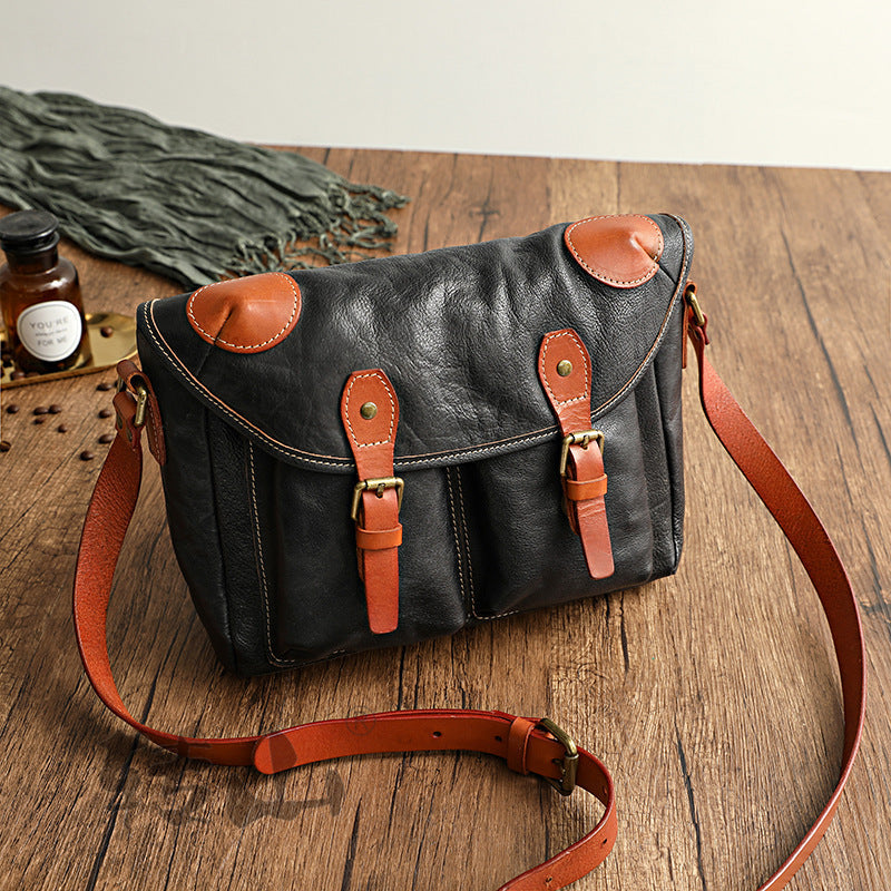 Cowhide Crossbody Bag For Men And Women