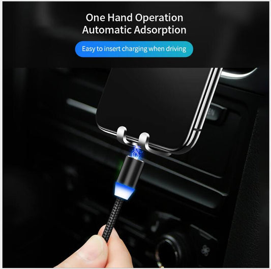 YBD 1m Magnetic LED Charging Cable for Apple