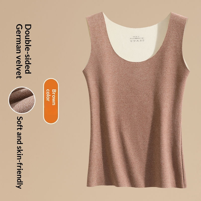 Round Neck Seamless Undershirt For Women