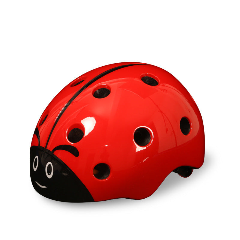 DOES NOT SHIP - Kids Riding Bicycle Safety Helmet Adjustable Lovely Ladybug Riding Helmet.