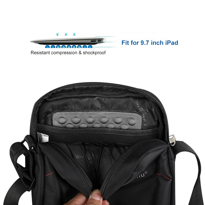Mens Commuter Travel Crossbody Large-Capacity Sports Shoulder Bag