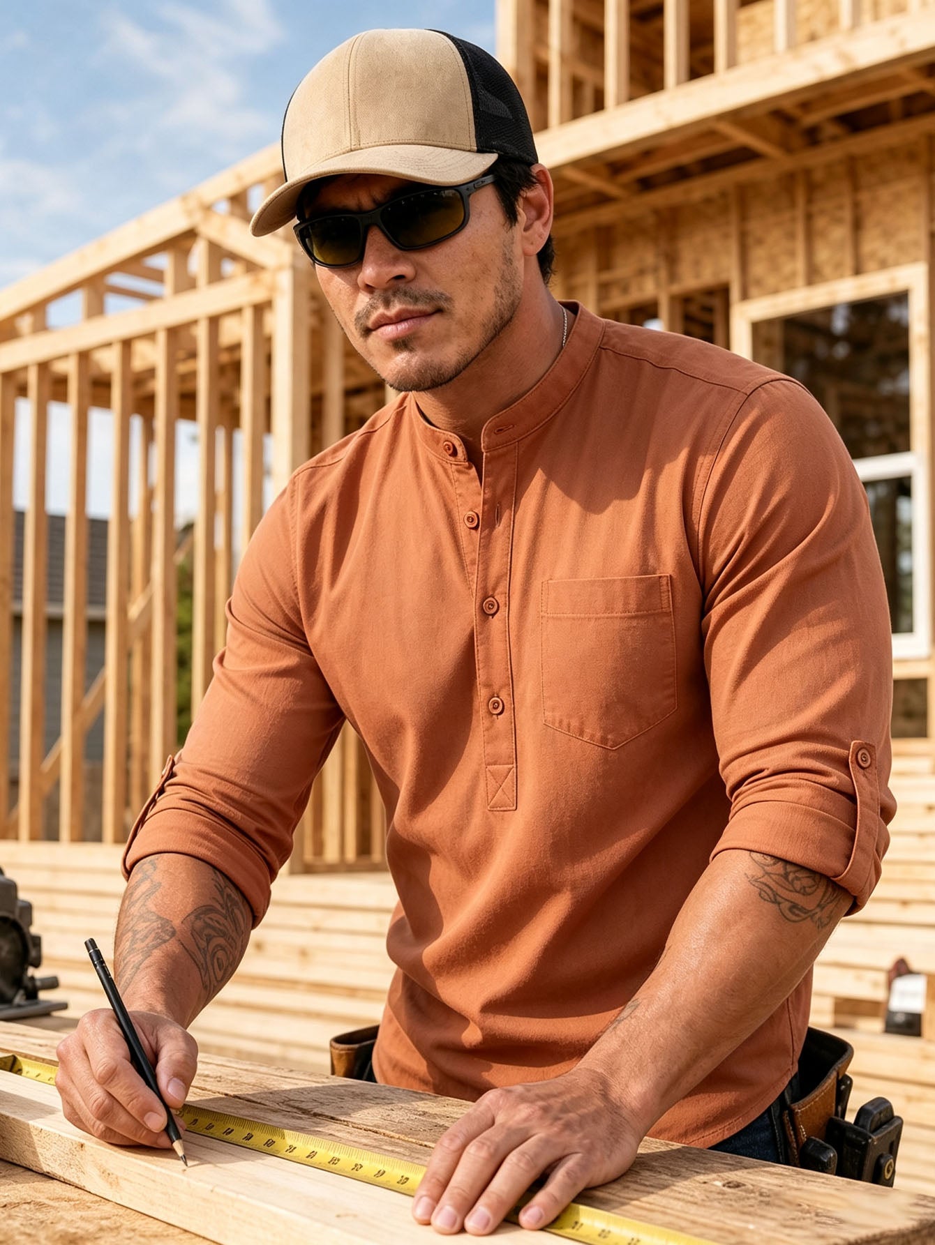 Tough Cotton Mid-Sleeve Work Shirt  Rugged, Breathable & Job-Site Ready