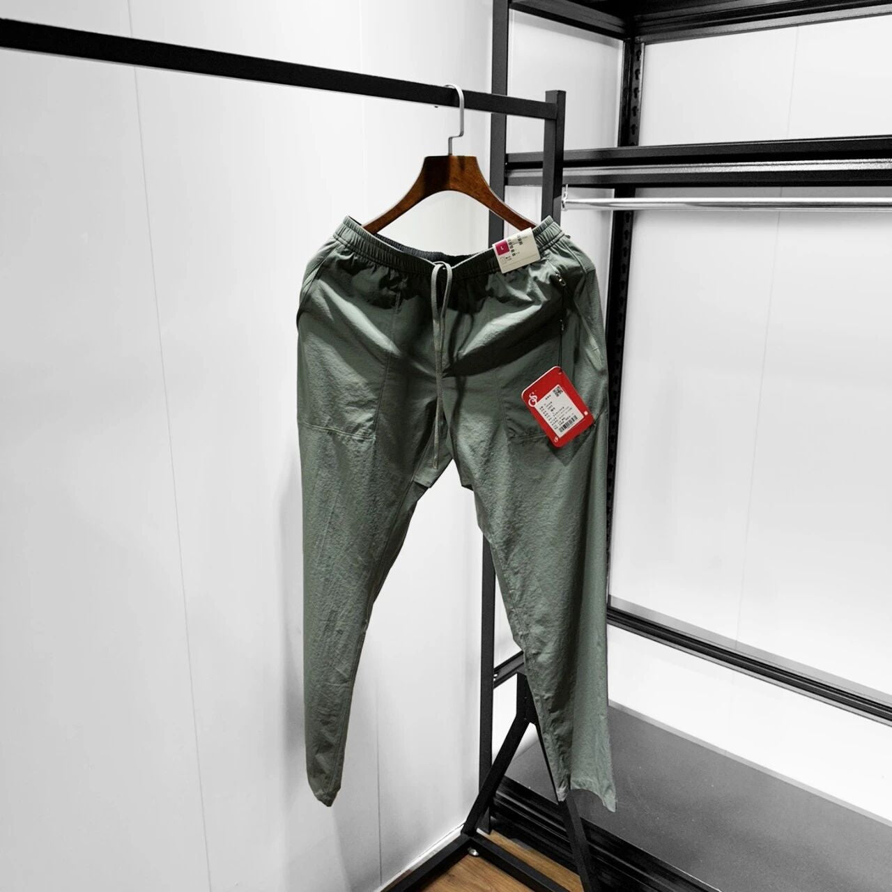 Men's Softshell Woven Functional Quick Dry Casual Pants, Lightweight Drawstring Hiking Trousers, Outdoor Stretch Travel Pants For Early Fall