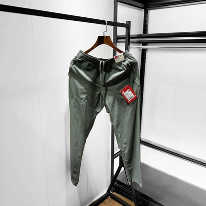 Men's Softshell Woven Functional Quick Dry Casual Pants, Lightweight Drawstring Hiking Trousers, Outdoor Stretch Travel Pants For Early Fall