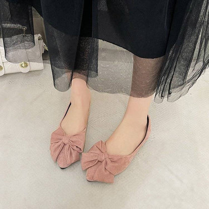 New Spring Pointed-toe Low-cut Black Flats