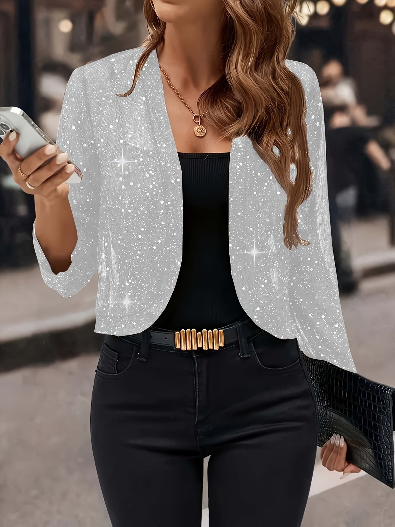 Womens Stylish And Elegant Knitted Long-sleeve Cardigan Jacket