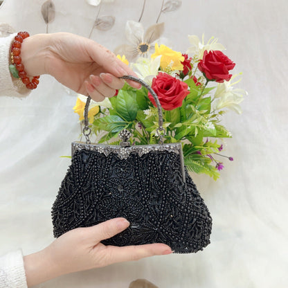 Retro Classic Fashionable Womens All-Handmade Beaded Handbag