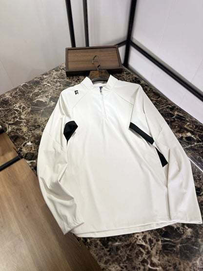Mens Quarter Zip Quick Dry Long Sleeve Pullover Stand Collar Athletic Tops Breathable Lightweight Outdoor Hiking Running Training Performance Shirts