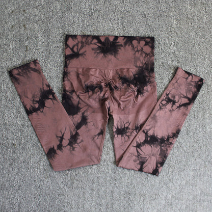 Women's Printed Tie-dye Seamless Skinny Yoga Pants
