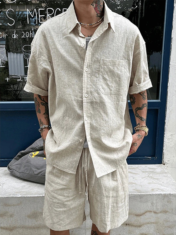 Old-money-style Linen Casual Suit For Men Summer Lightweight