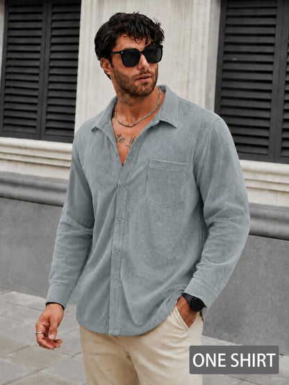 Men's Performance Textured Shirt Breathable, Stylish, All-Season