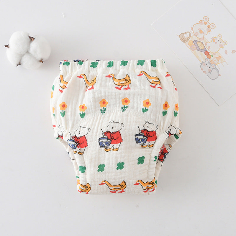 Gauze Cotton Baby's Ring Urine Training Pants Pure Diaper Pants