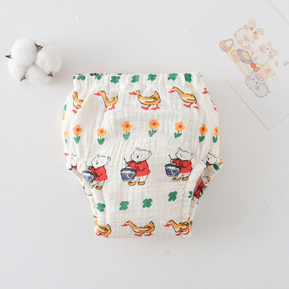 Gauze Cotton Baby's Ring Urine Training Pants Pure Diaper Pants