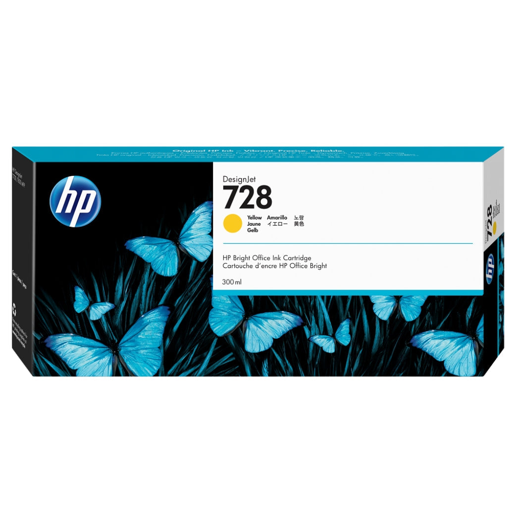 New, Pre-Owned - HP 728 300-ml (F9K15A) Yellow  New, Pre-Owned - Ink Cartridge