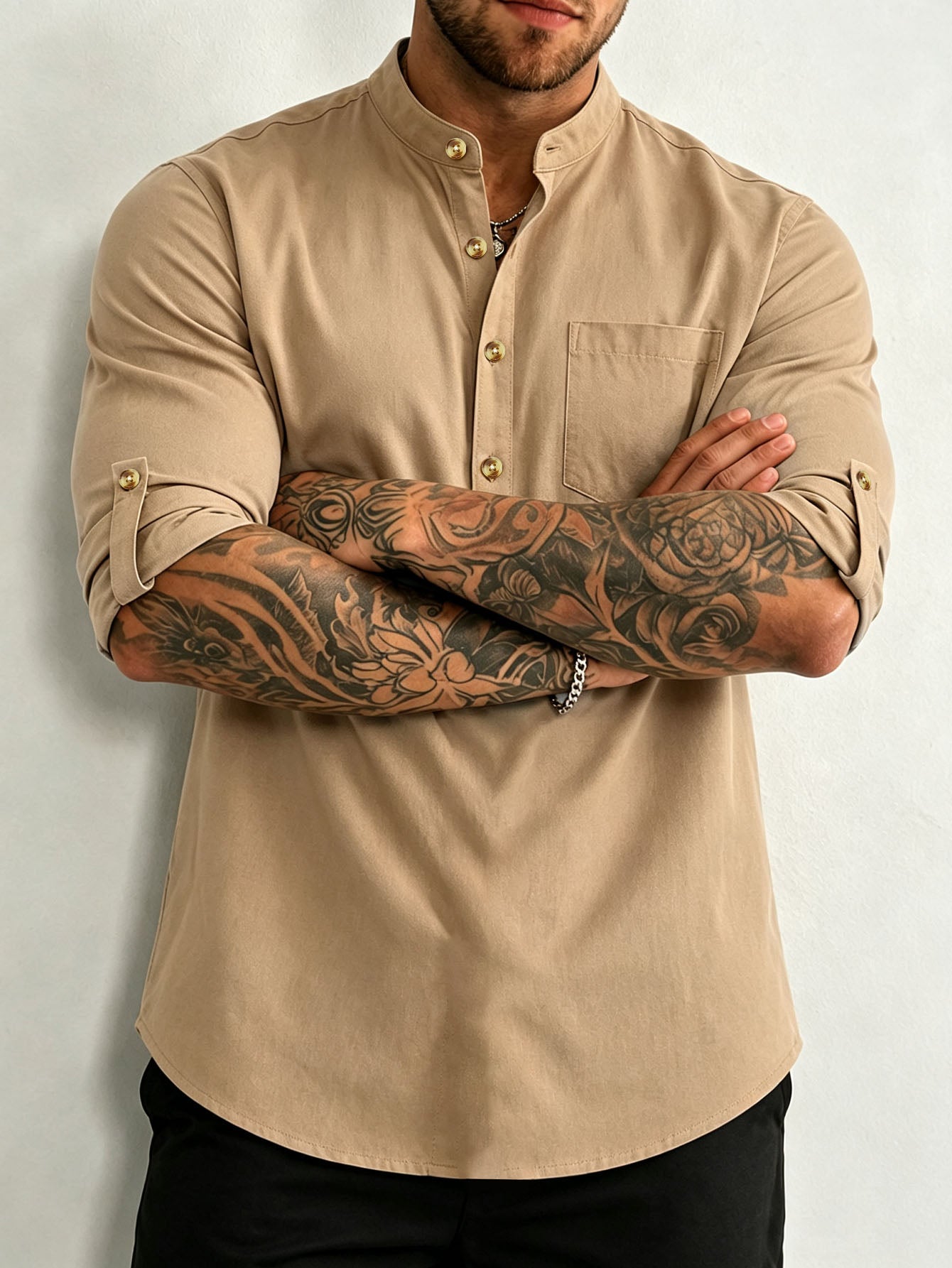 Men S 100 Cotton Mid Sleeve Shirt Built For The Outdoor Man