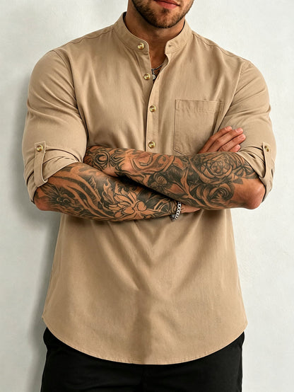Men S 100 Cotton Mid Sleeve Shirt Built For The Outdoor Man