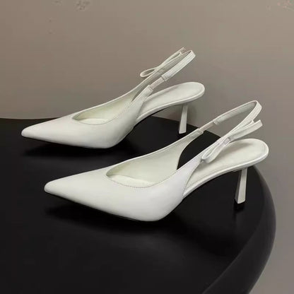 French Leopard Print Pointed Toe Backless Sandals For Women 2026 Summer New Stiletto High Heels Sexy Mature Style Pumps