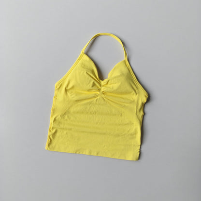 Seamless Halter-Neck Sports Fitness Slim-Fit Yoga Tank Top For Women