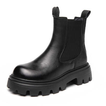Women's Leather Thick-soled Leather Martin Boots
