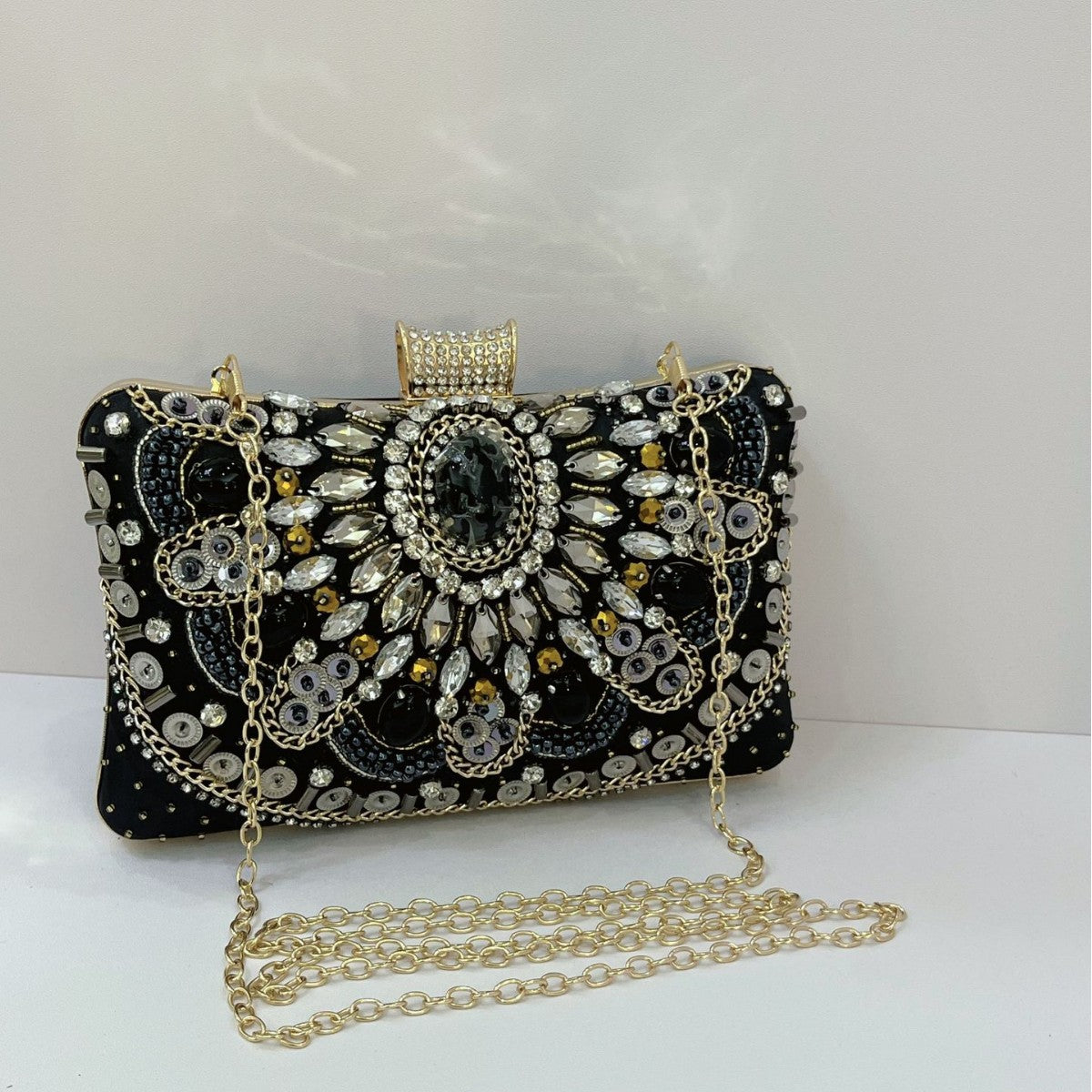 Heavy Industry Pearl-Embroidered Evening Clutch For Women Wedding Bag