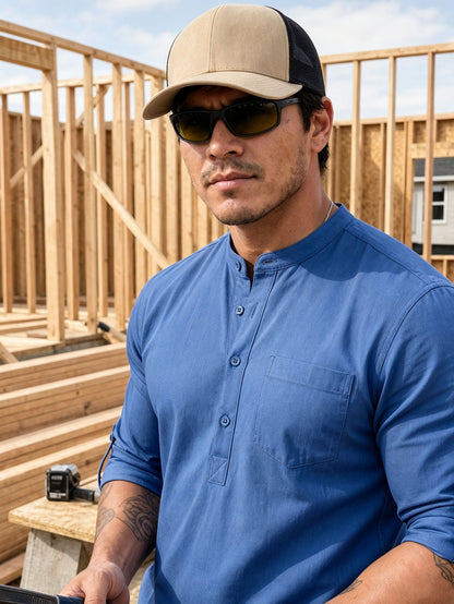 Tough Cotton Mid-Sleeve Work Shirt  Rugged, Breathable & Job-Site Ready