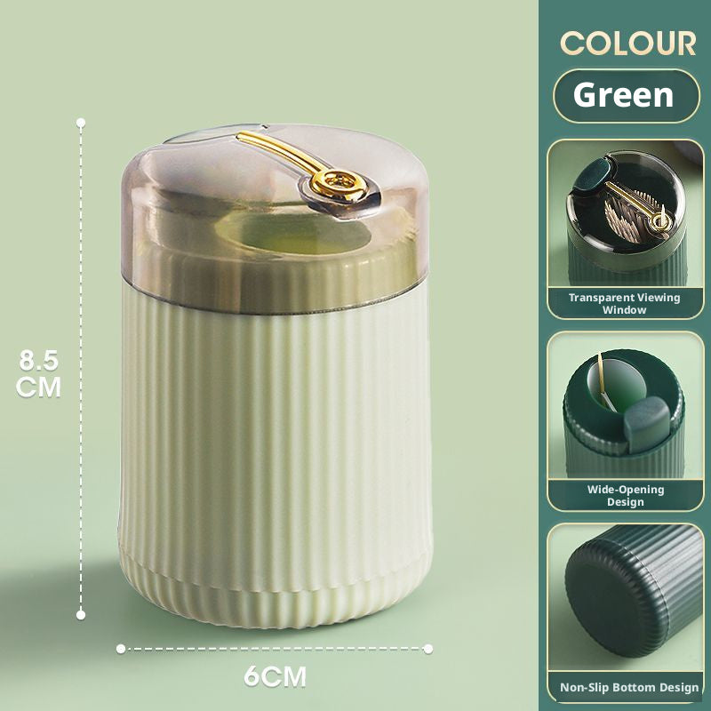 Automatic pop-up toothpick box-dark green-1 pack
