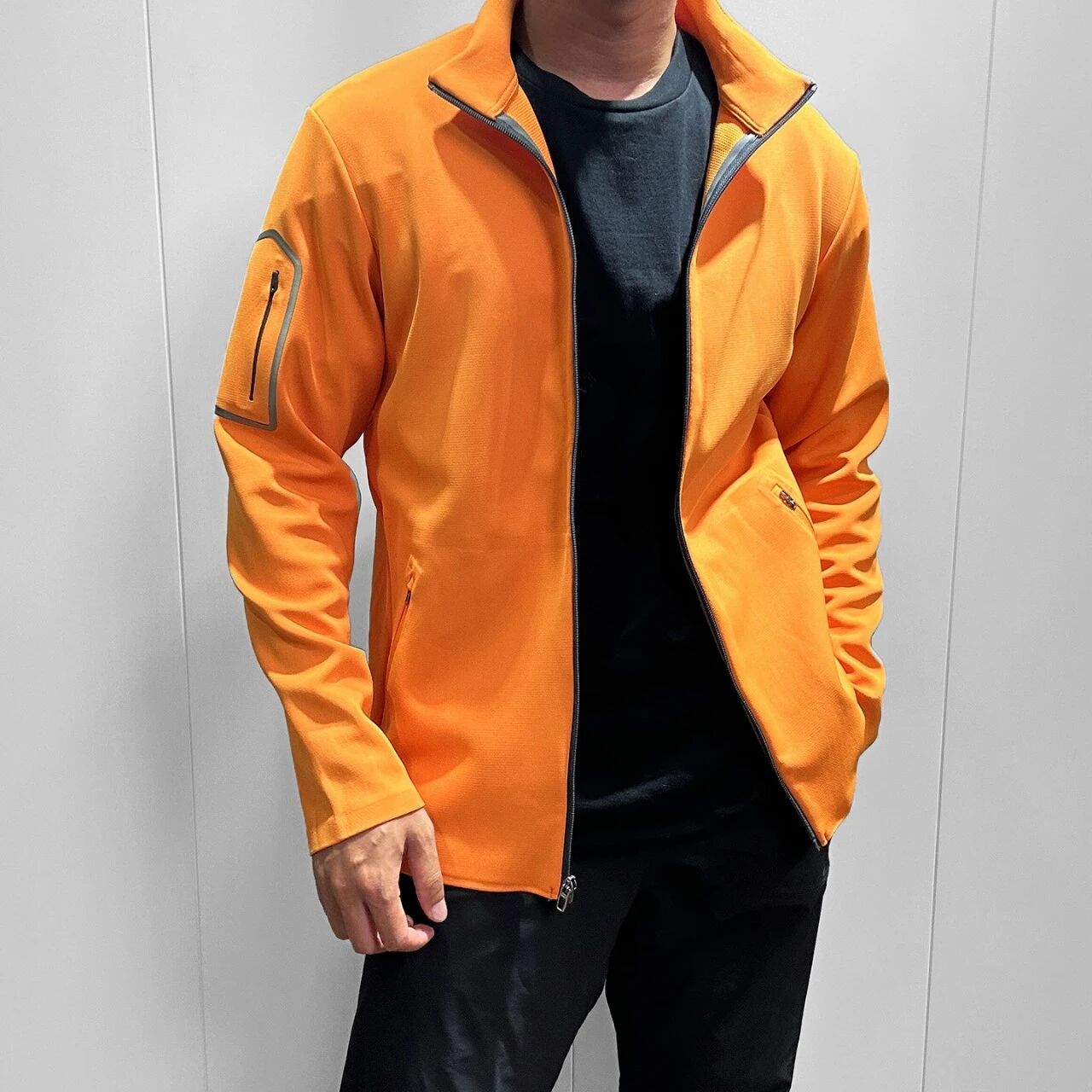 Men's Seamless Bonded Zip Up Jacket High Density Knit Stand Collar Casual Light Business Outerwear Slim Athletic Windbreaker For Spring Autumn