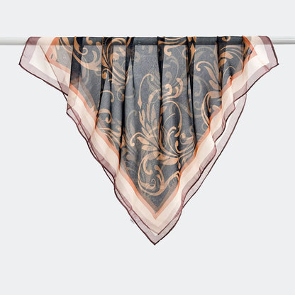 Versatile Printed Thin Square Scarf