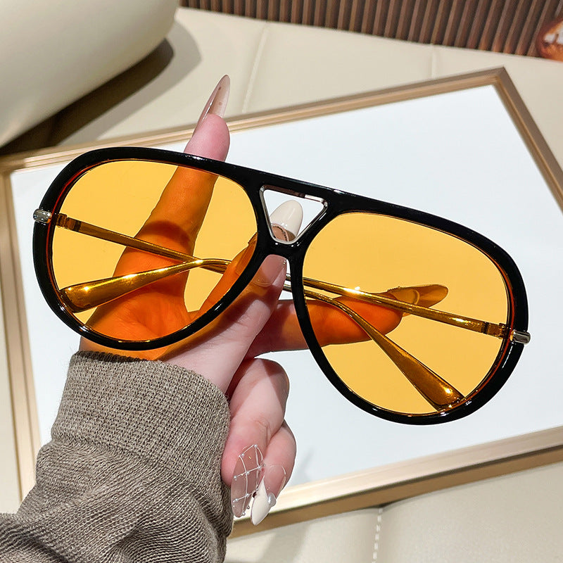 European And American-style Oversized Aviator Sunglasses