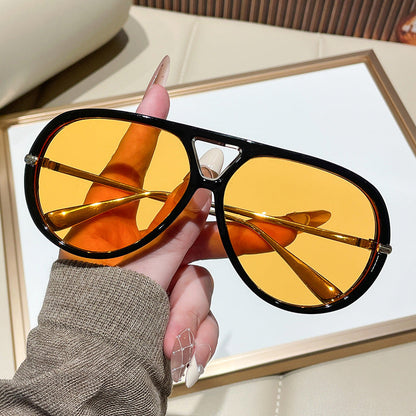 European And American-style Oversized Aviator Sunglasses