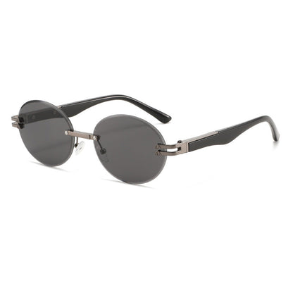 Fashionable Oval Frameless Y2K Sunglasses