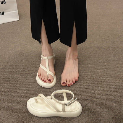 Sandals Women 2026 New Summer Outdoor Wear Fashion High End Versatile Women Shoes Comfortable For Dress Roman Shoes