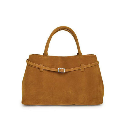 Hot Sale Decorative Design Solid Faux Suede Handbag Large Capacity Casual Tote Bags For Women Tote Design Portable Shoulder Bag