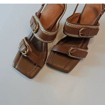 French Style Wedge And Fashionable Open Toed Sandals For Women
