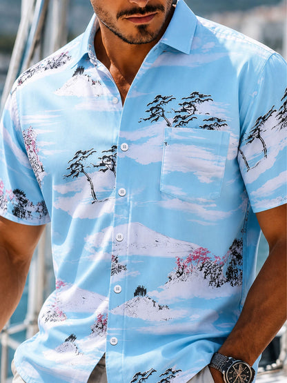 Men's Casual Hawaiian Shirt,Vibrant Prints Perfect For Holiday, Outdoor, And Parties