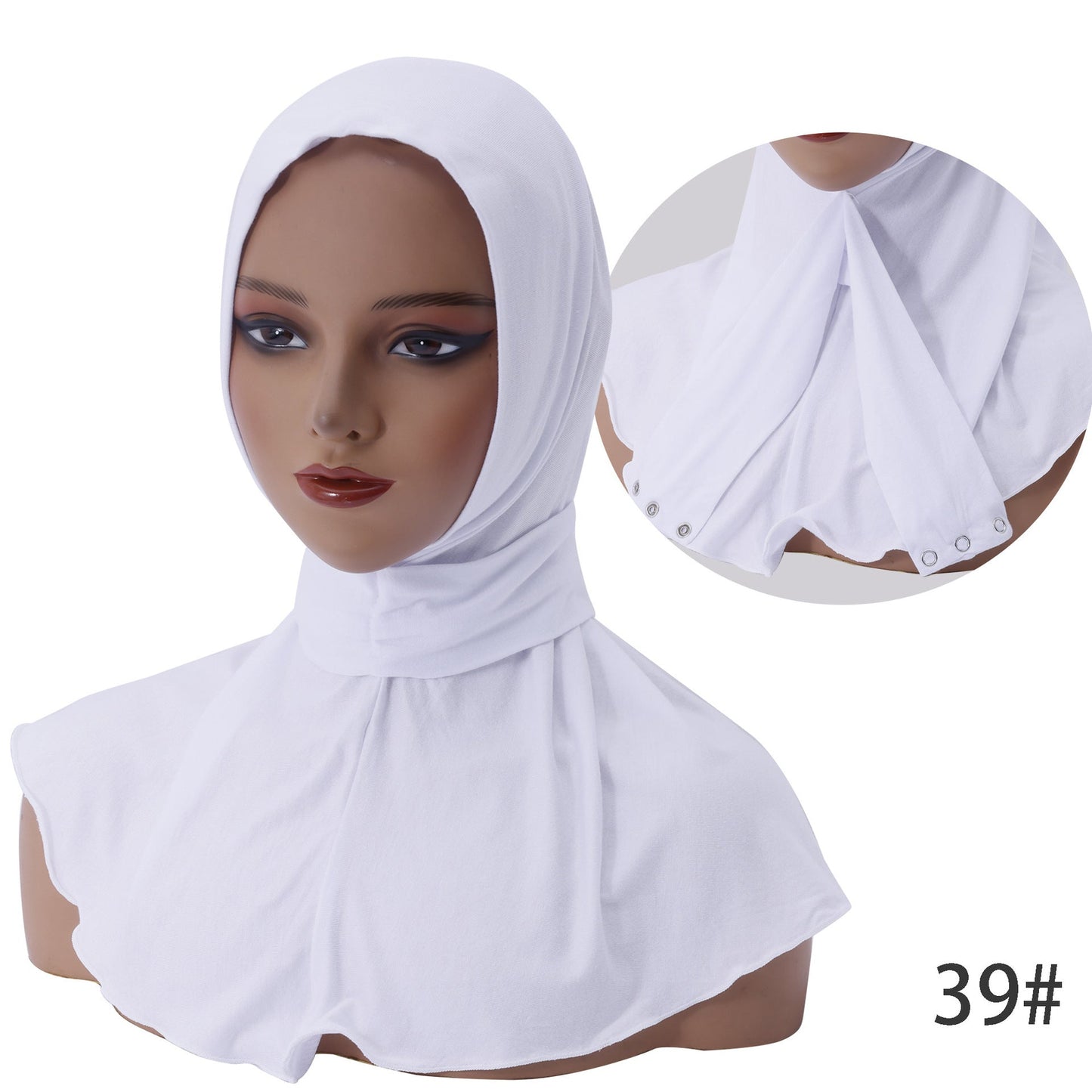 Womens Modal Cotton Headscarf Cap With Three Buttons