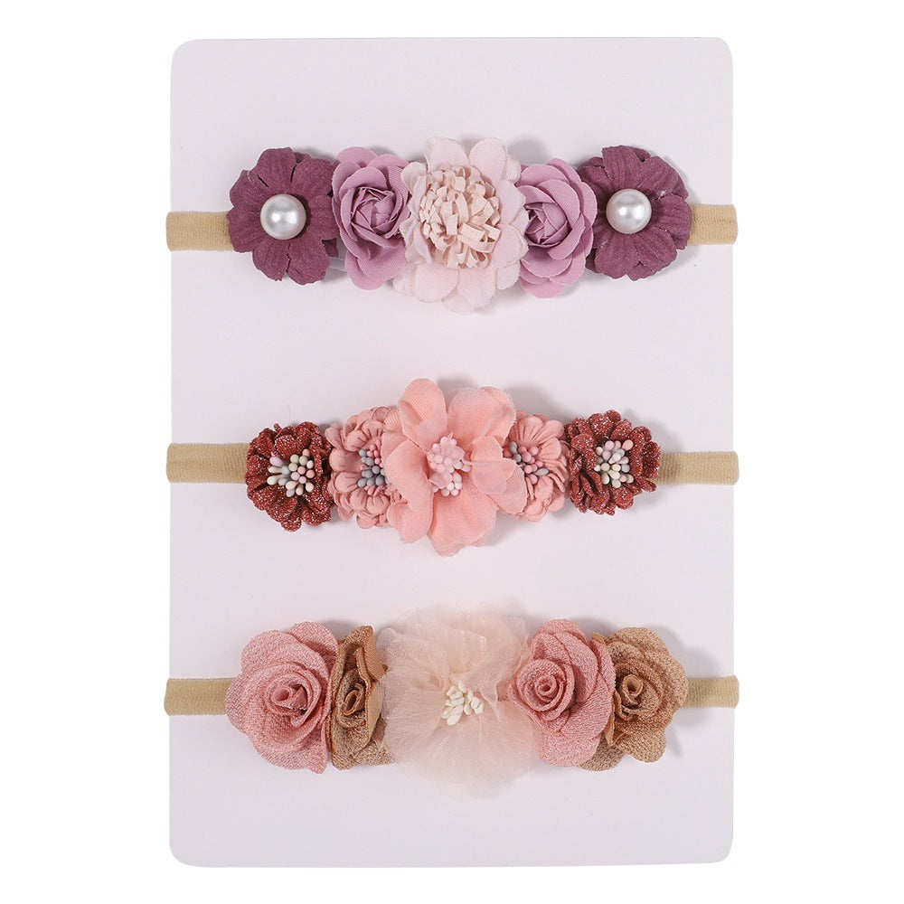 Nylon Fine Hair Band Girls' Headdress Flower