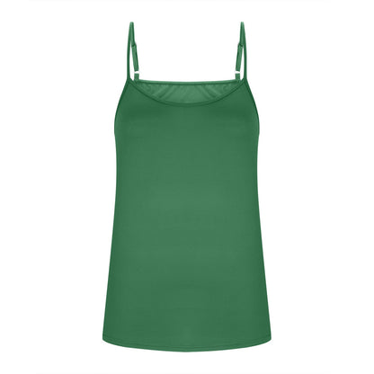 2025 Cross-border Europe And America Amazon New Summer Women's Milk Silk V-neck Adjustable Thin Shoulder Strap Vest Women