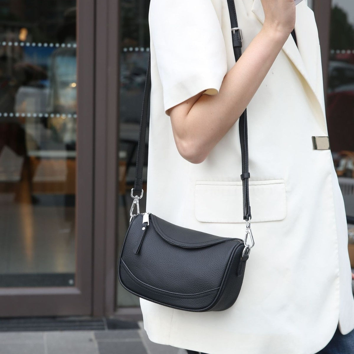 First-layer Cowhide Shoulder Crossbody Bag