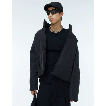 Mens Stylish American-Style Retro Stand-Collar Cotton Jacket