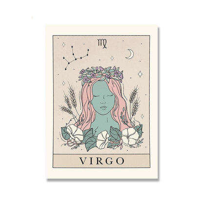 Tarot Canvas Painting Poster Constellation