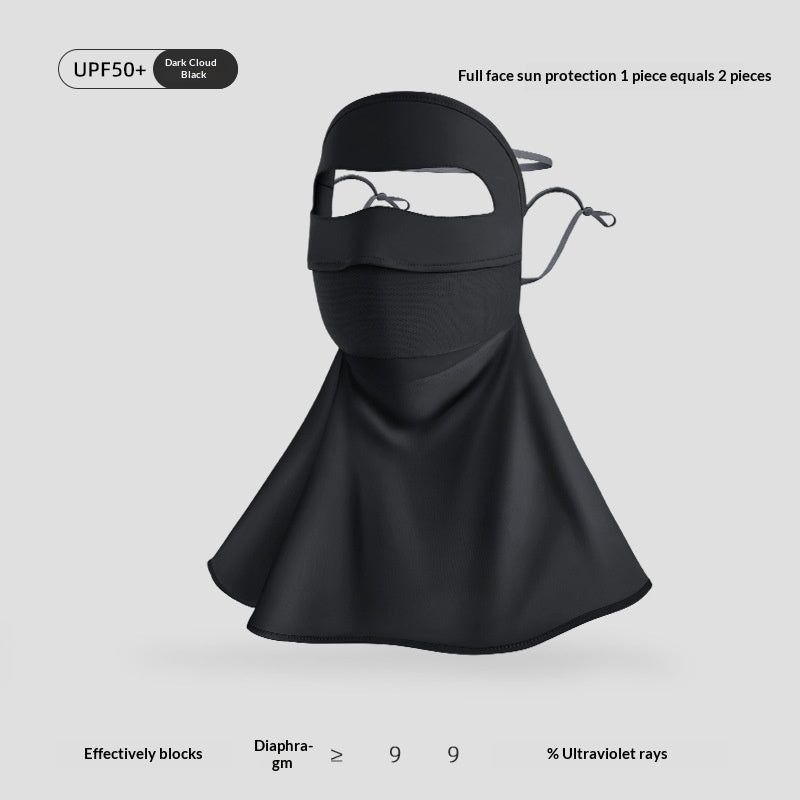 Summer Cycling Full-Face Sun-Protective Mask And Hat Combo