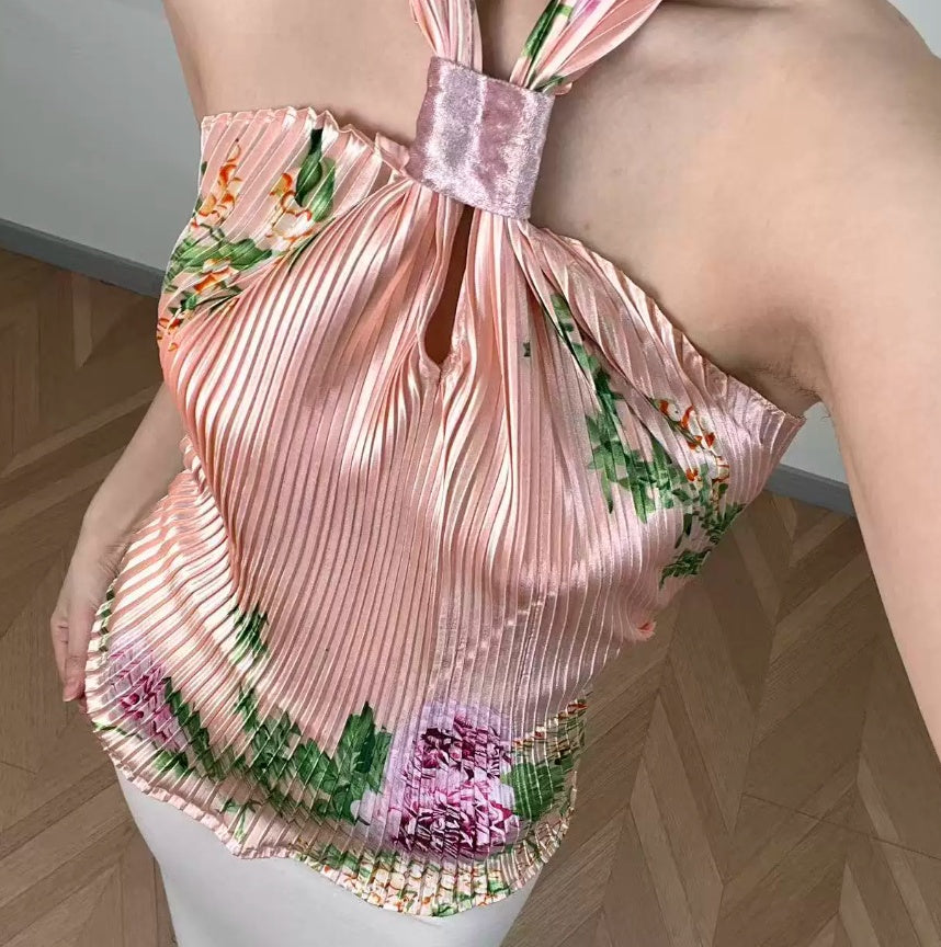Subtle Sheen And Pleated Design In A One-piece Style