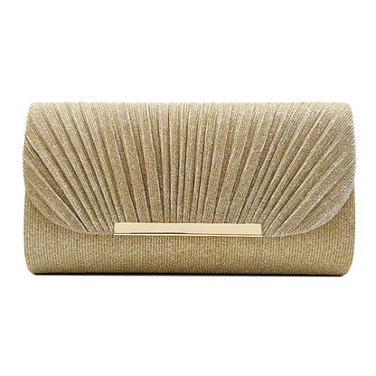 Women's Hardware Edge Party Pattern Fine Pink Clutch